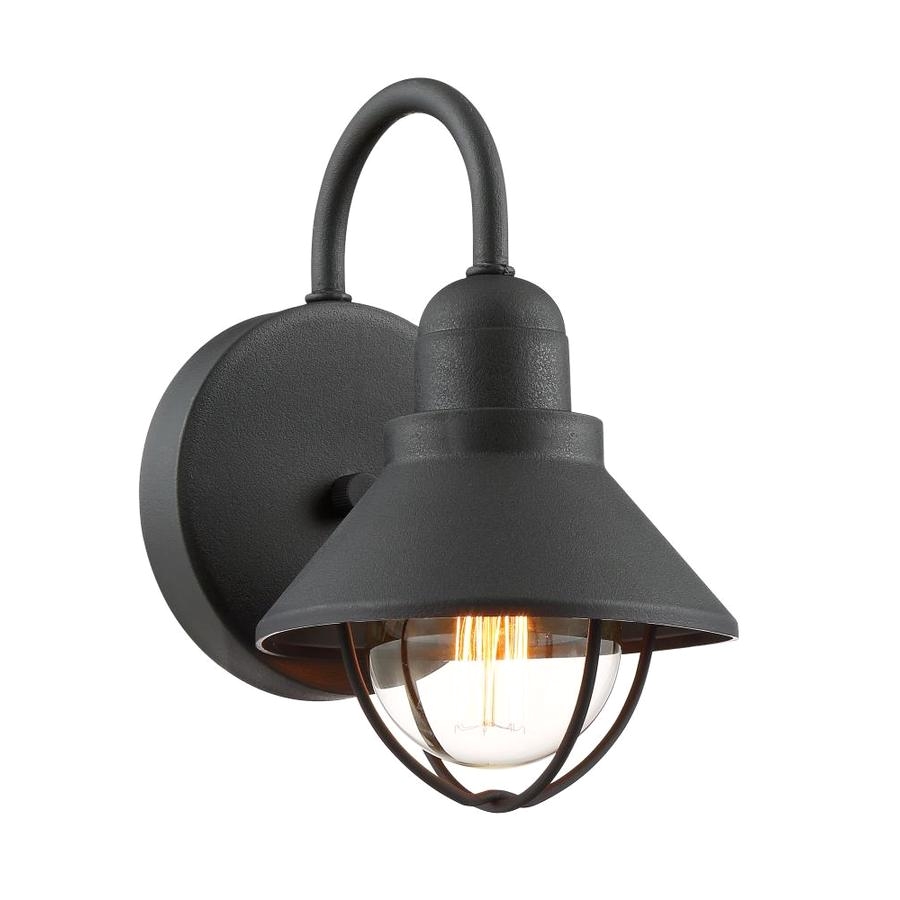 quoizel cape cod 9 5 in h black outdoor wall light