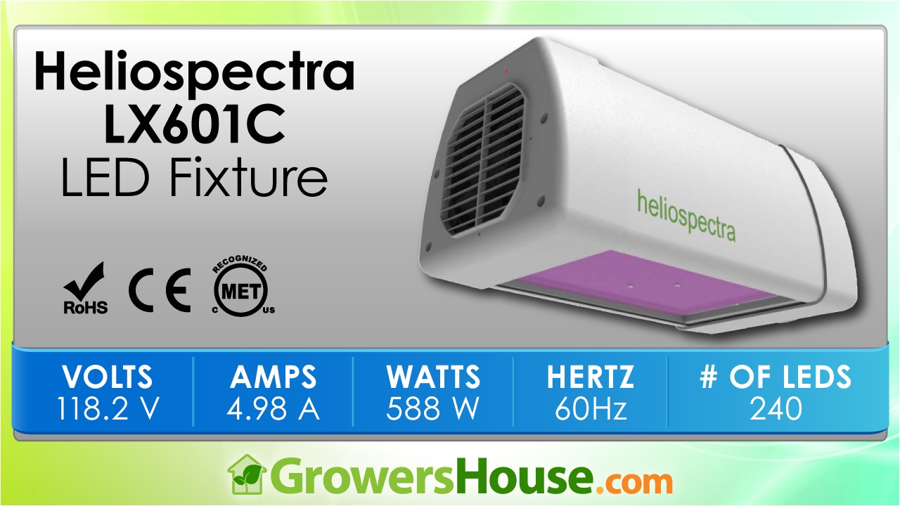 heliospectra lx601c led grow light review unboxing par test growers house review lab