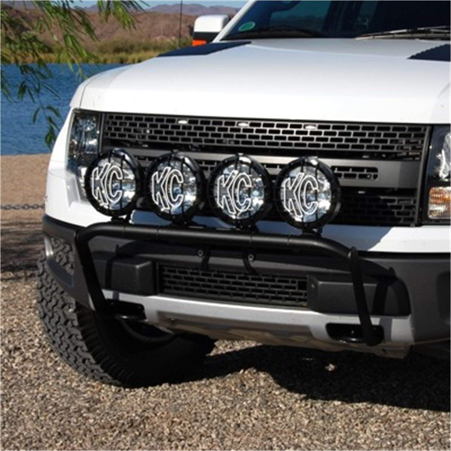 amazon com kc hilites 74281 2010 2013 ford raptor 4 tab front end light bar automotive