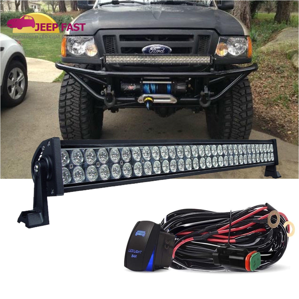 ford ranger front bumper bull bar 1998 2011 30inch led light bar wiring harness