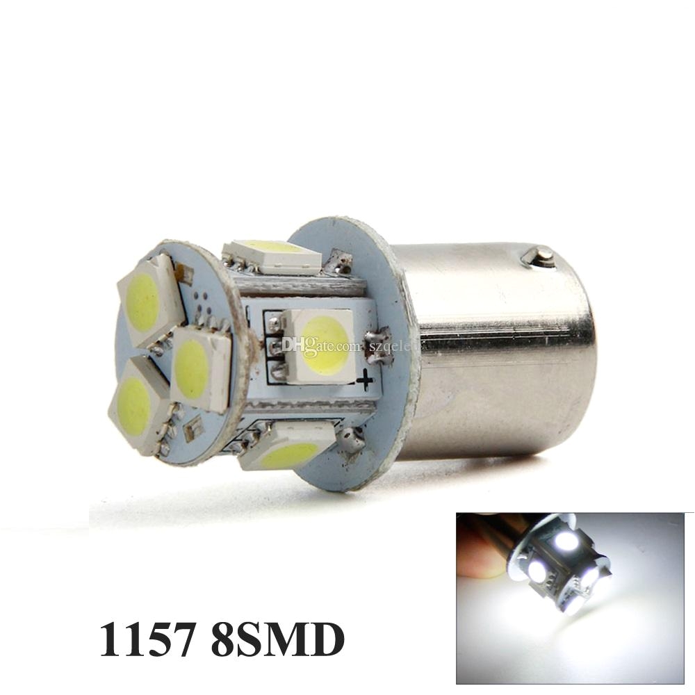 dc 12v white led 1156 1157 8smd 5050 auto car brake lights parking light rear bulb tail lamps auto turn signal litghting reversing lamp led replacement