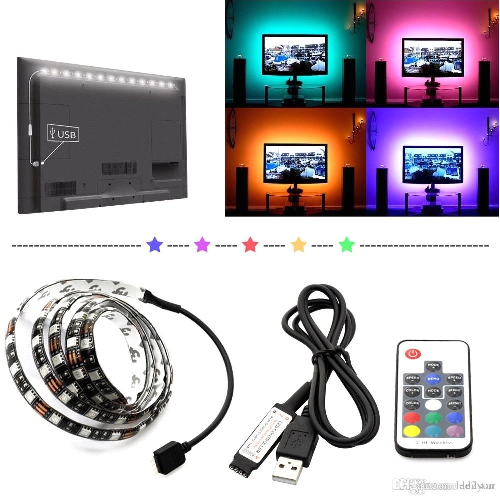 5050 dc 5v rgb led strip waterproof 30led m usb led light strips flexible neon tape 1m 2m add remote for tv background led strip connectors multi color led