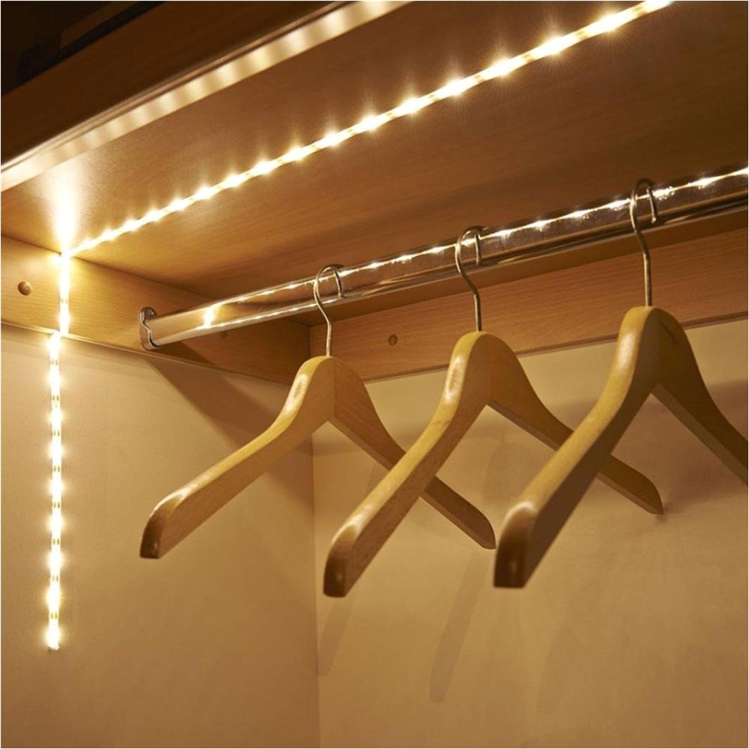 get quotations a· decoration lightsbattery operated 1m led strip light wireless pir motion sensor wardrobe cabinet