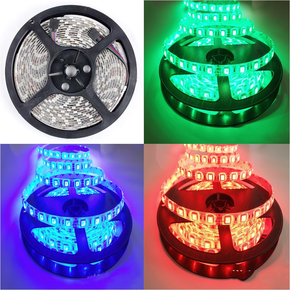 music activated led strip full kit 5050 rgb multi color party led tape light sound controller 12v dc power supply in led strips from lights lighting on