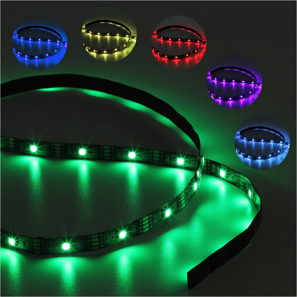 usb led strip 5050 rgb tv background lighting kit cuttable with 3 key 17 key 24 key rgb led controller 0 5m 1m 2m set in led strips from lights