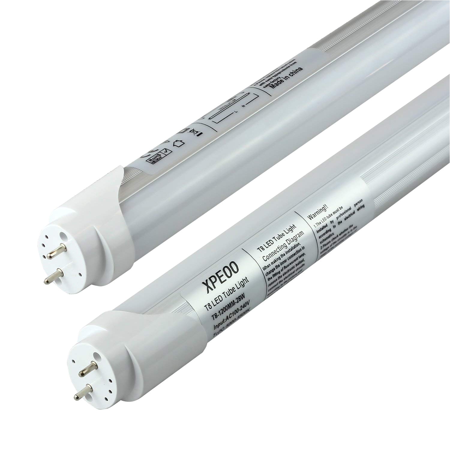 amazon com xpeoo super bright t8 t10 24w 28w led light 50 70w fluorescent tube replacement natural white smd ul 28w daylight white office products