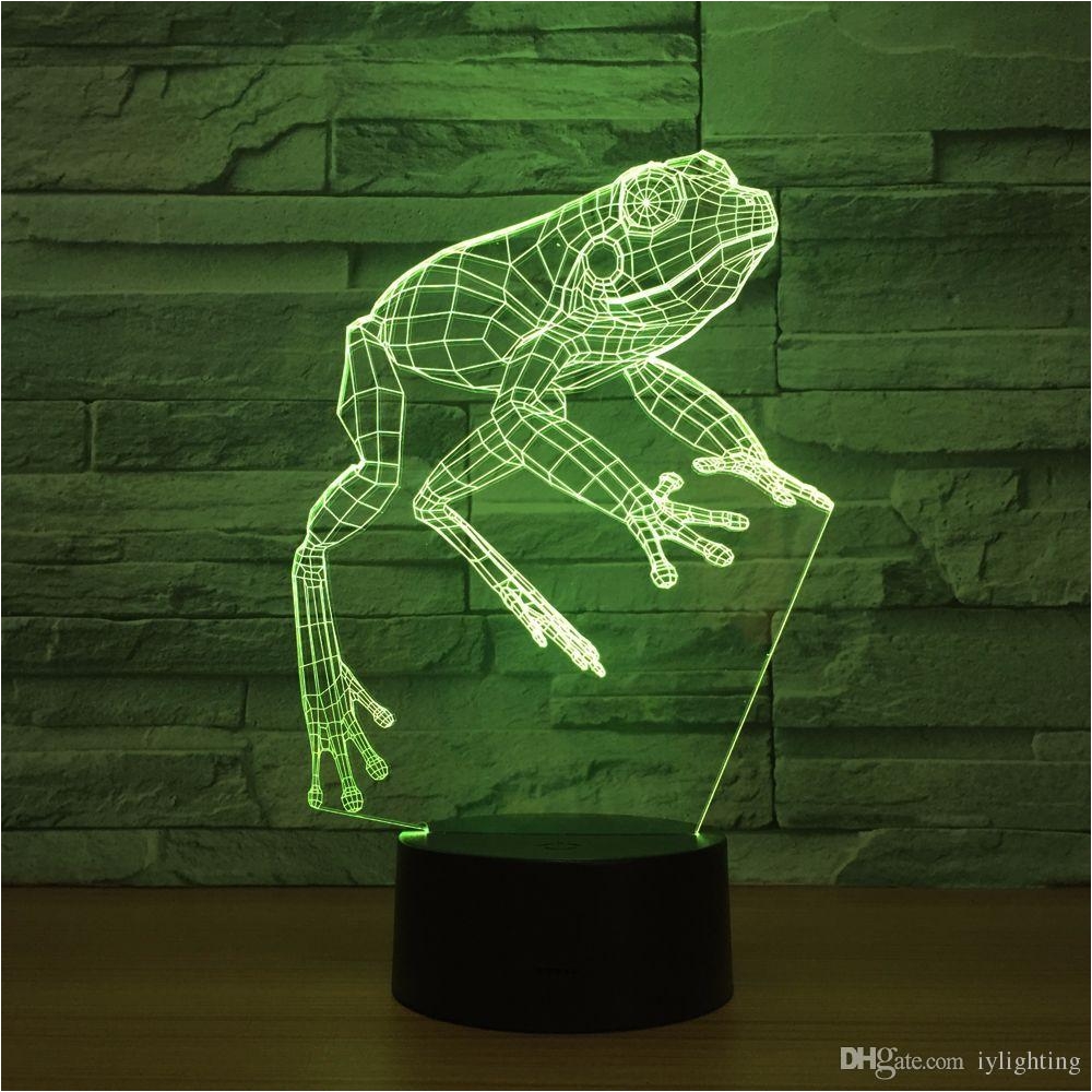 3d led light lamp toy cartoon frog night light change table desk lamp nightlight child kids