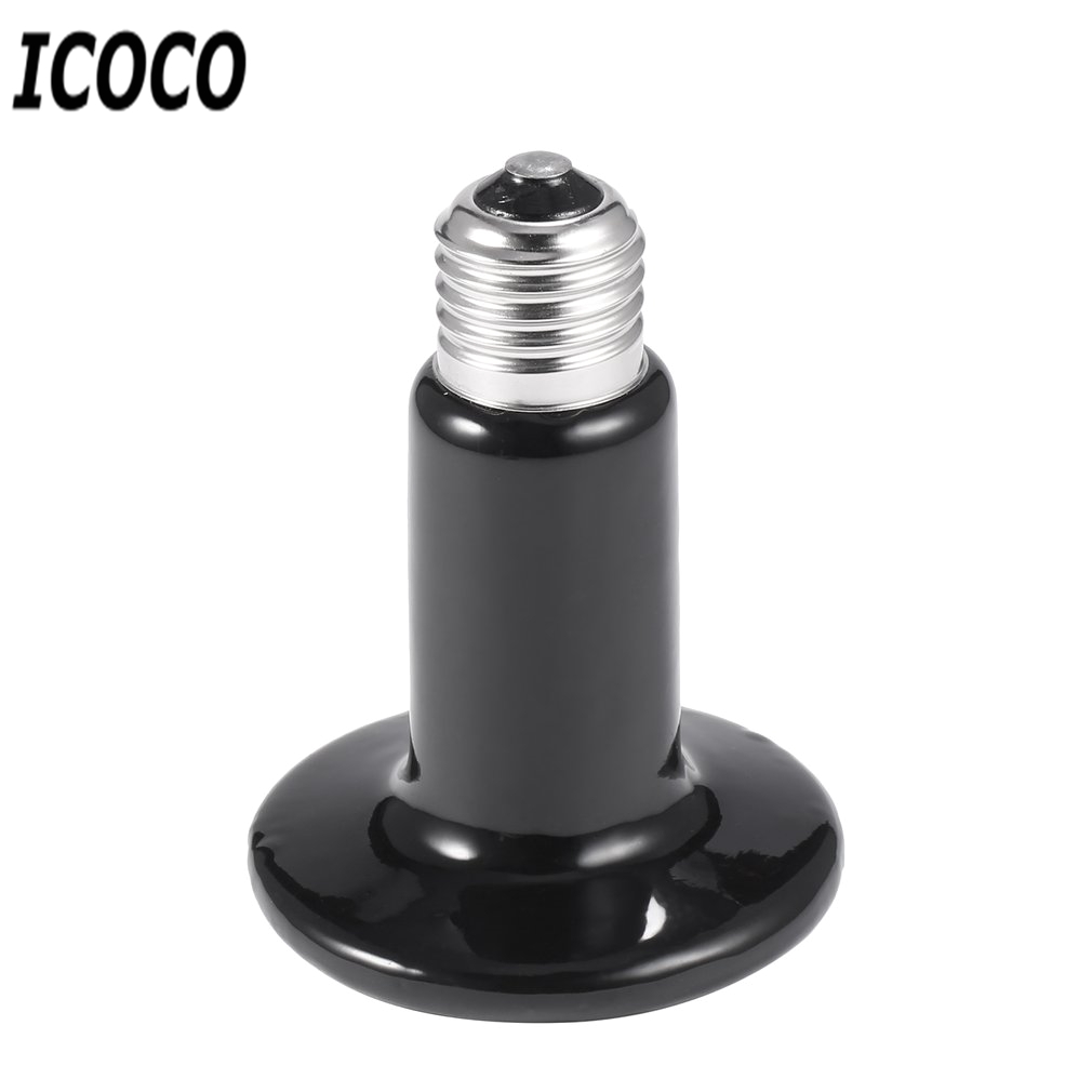 icoco 1pcs infrared ceramic heat emitter lamp bulb holder pet appliance heat lamp for reptile chicken