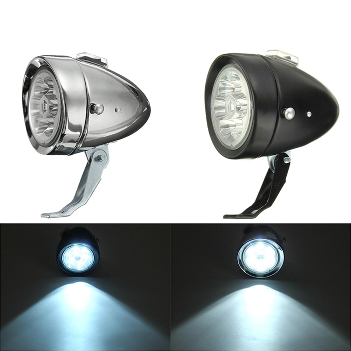 retro vintage e bike bike front light led headlight head fog lamp with bracket