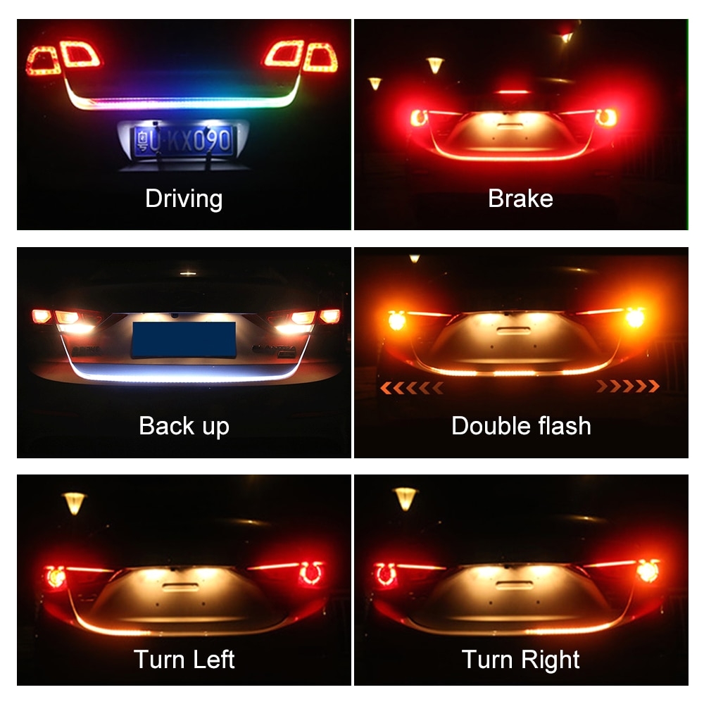 120 cm rgb kolorowe paynacej taamy led dla samochoda³w doprowadziay bagaa¼nika taamy turn signal awiataa ogon