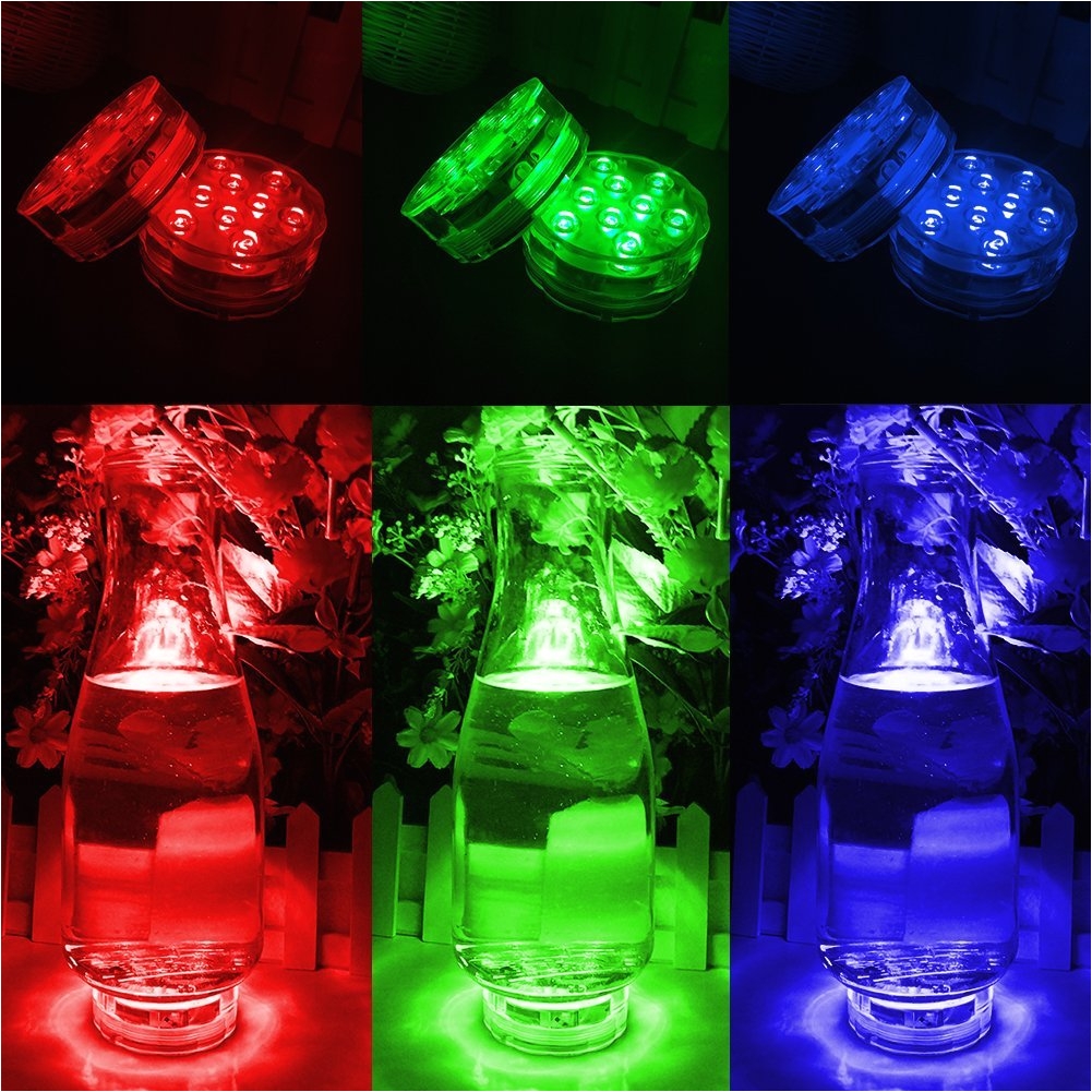 aliexpress com buy underwater submersible vase 10 led remote controll rgb candle light battery operated night lamp outdoor party pool decoration from