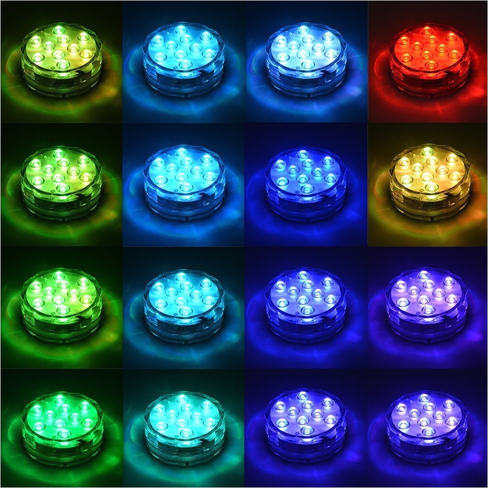 aliexpress com buy underwater submersible vase 10 led remote controll rgb candle light battery operated night lamp outdoor party pool decoration from