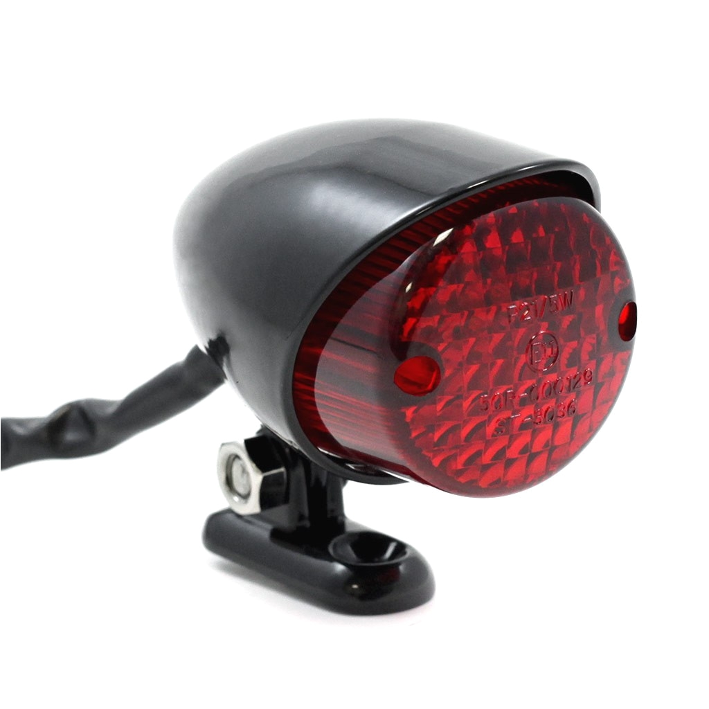 gloss black mini retro hot rod tail light