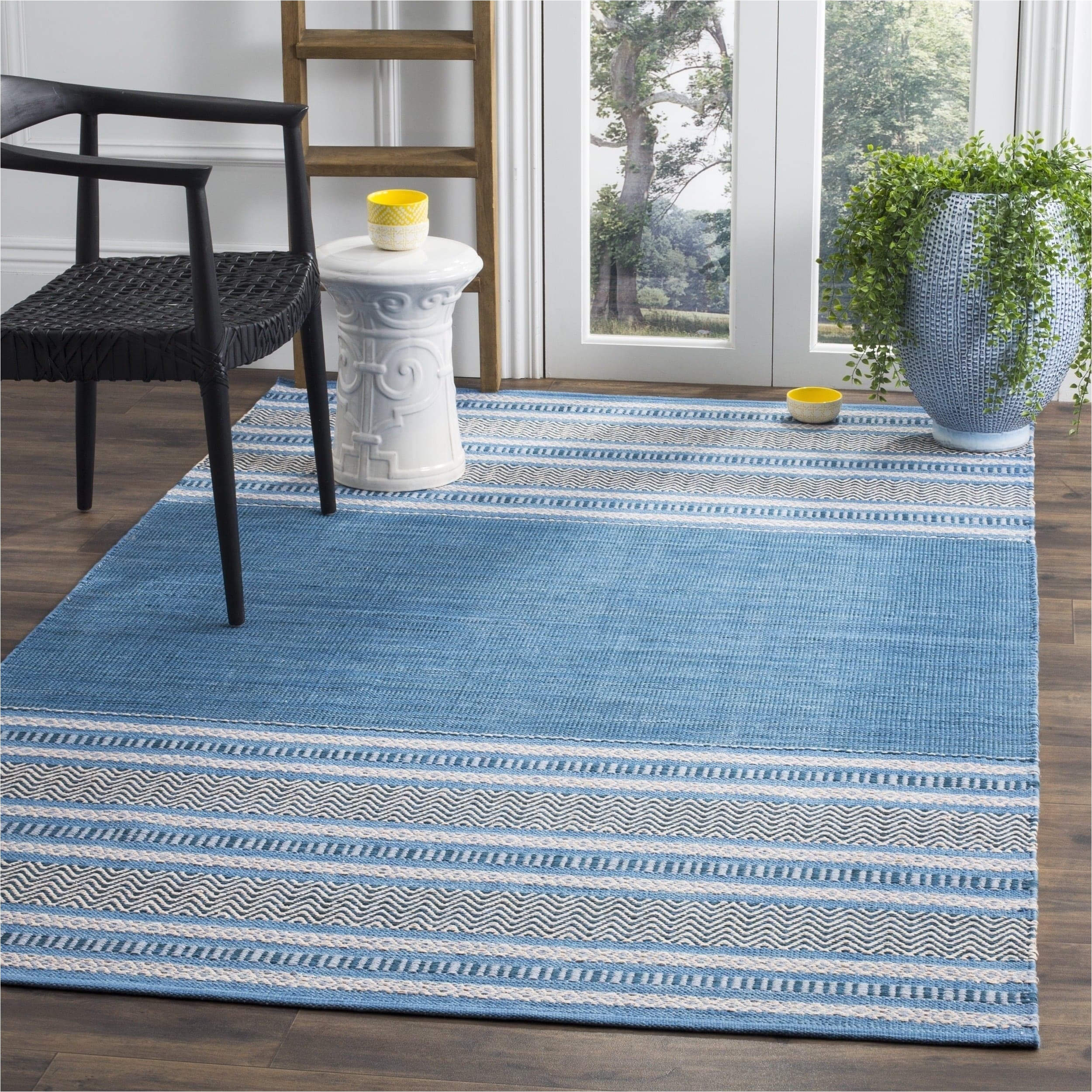 shop safavieh montauk hand woven blue grey cotton area rug 8 x 10 on sale free shipping today overstock com 15315233