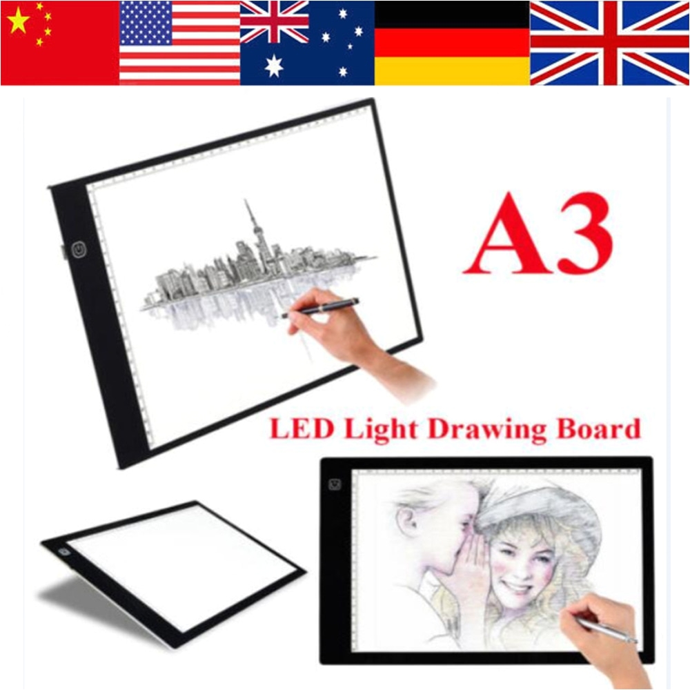 portable digital tablets drawing board a3 a4 led graphics drawing tablet ultra thin light pads animation
