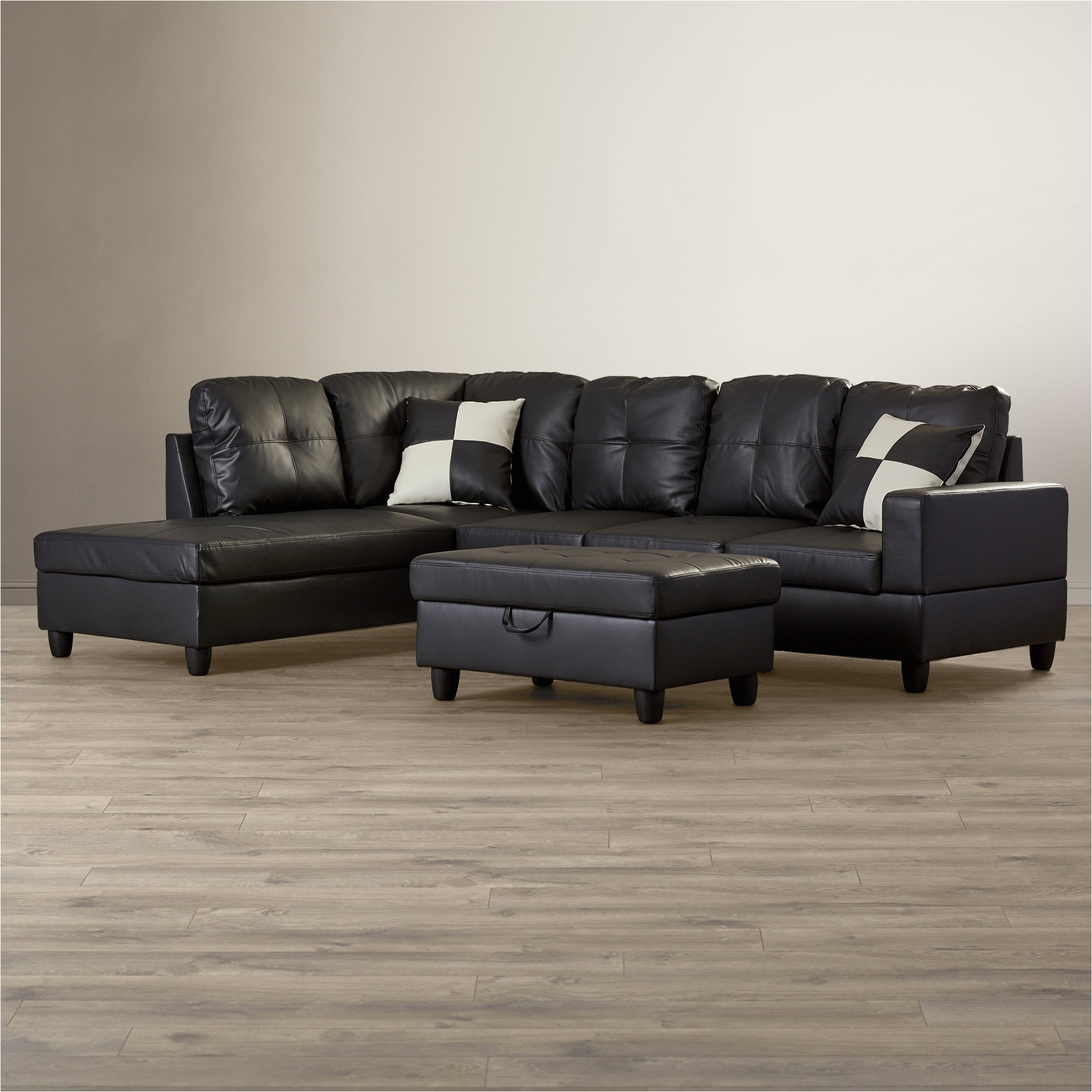 russ sectional with ottoman