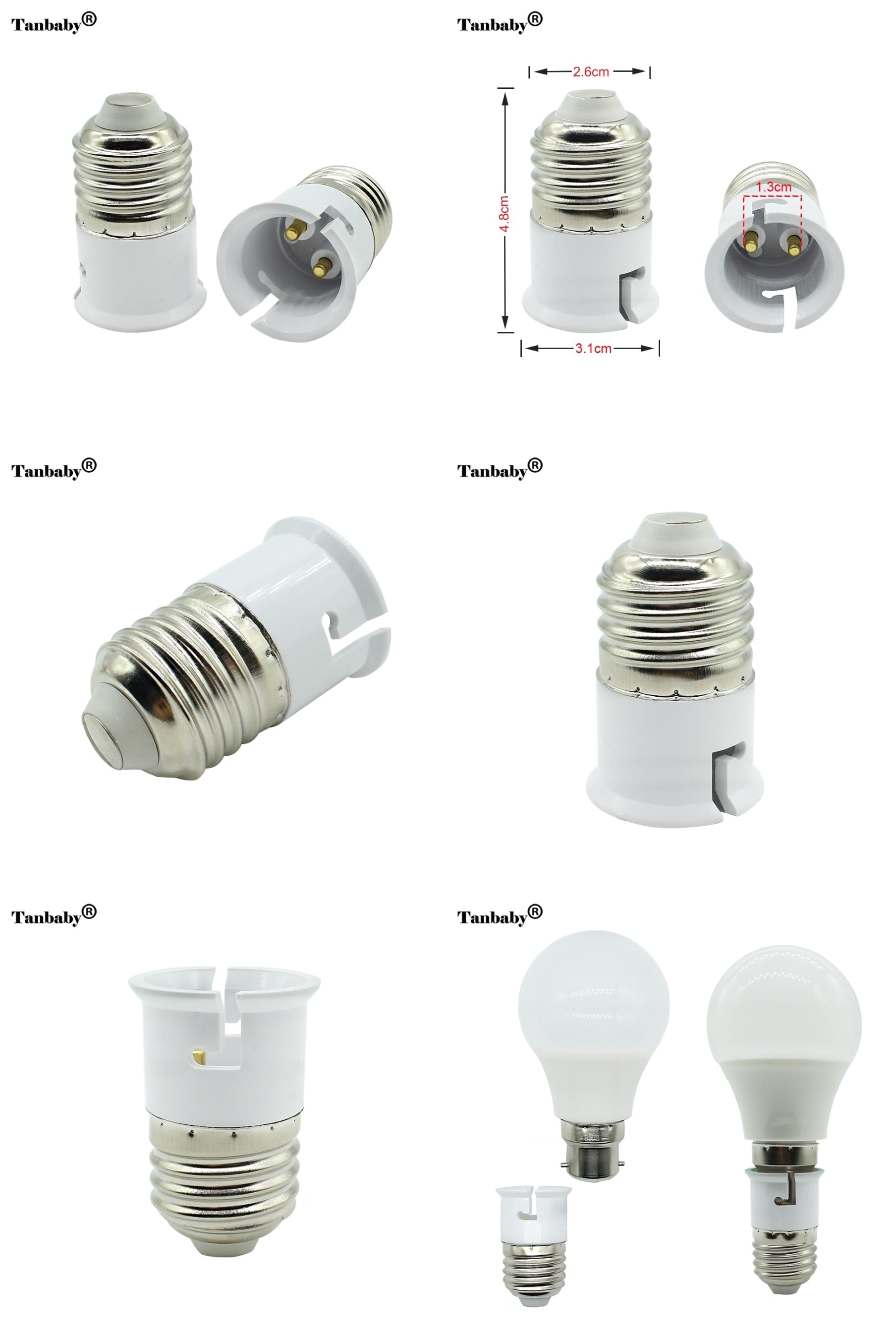 visit to buy tanbaby 1pcs e27 to b22 fireproof material lamp holder converter socket