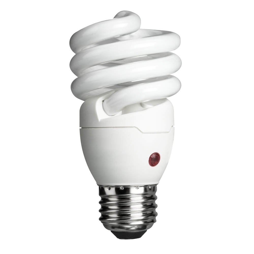 Light Bulb with Two Prongs Philips Energy Saver Dusk to Dawn Compact Fluorescent Twister A19
