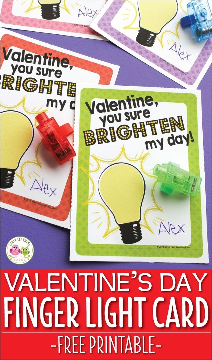 make a finger light valentines day cards for kids free printable valentines day pinterest kindergarten classroom glow sticks and flashlight