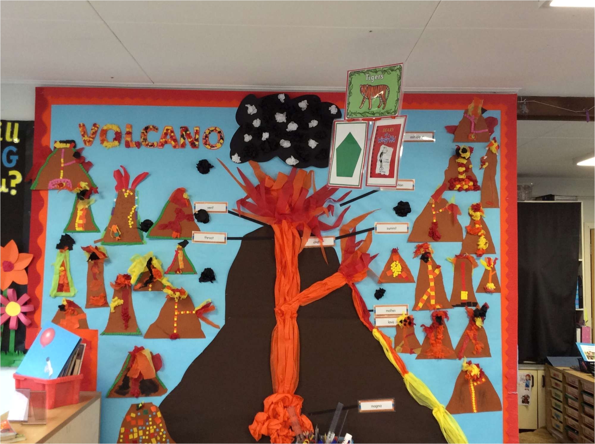 year 3 volcanoes classroom display geography mar 16