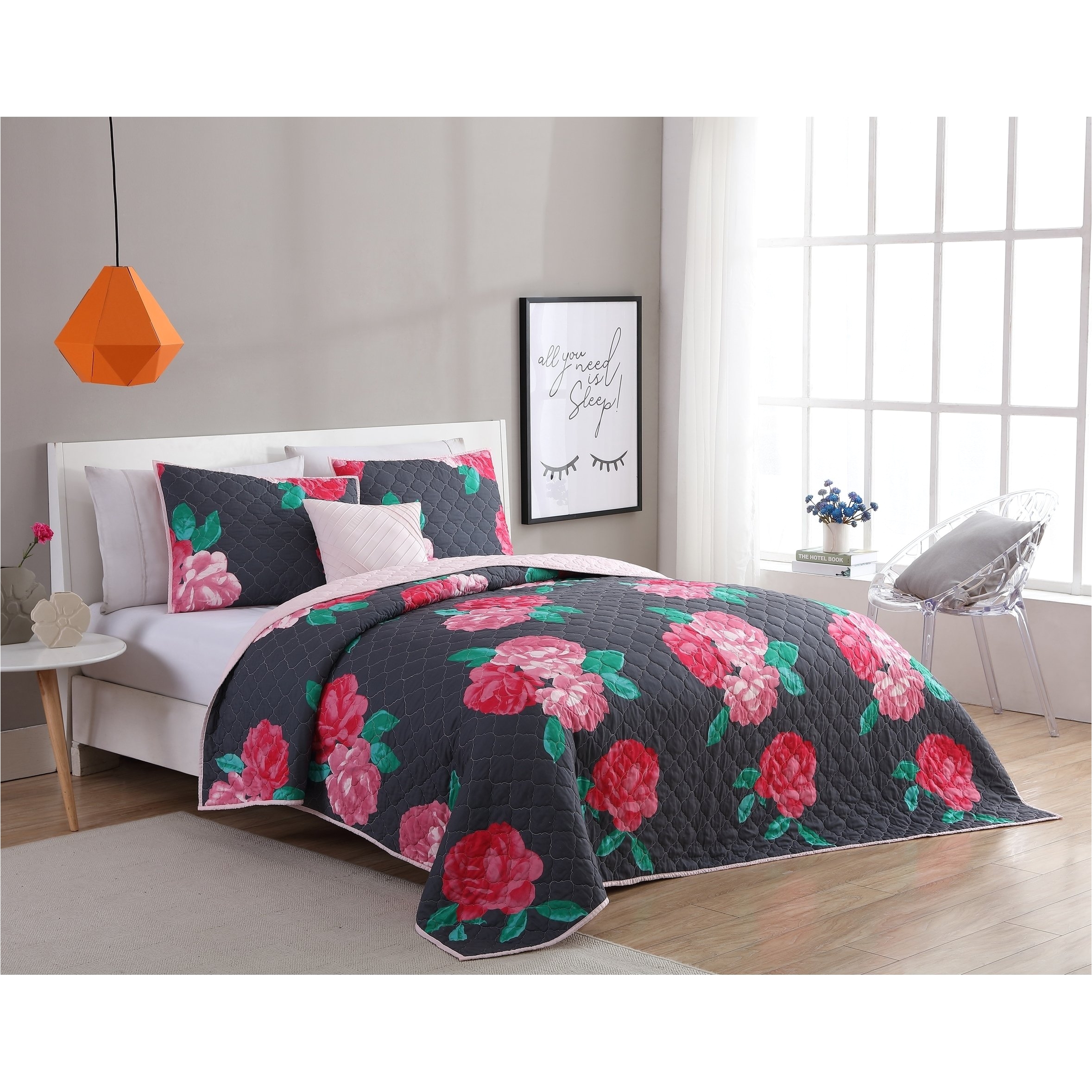 vcny home rosemary quilt set free shipping today overstock 24869533