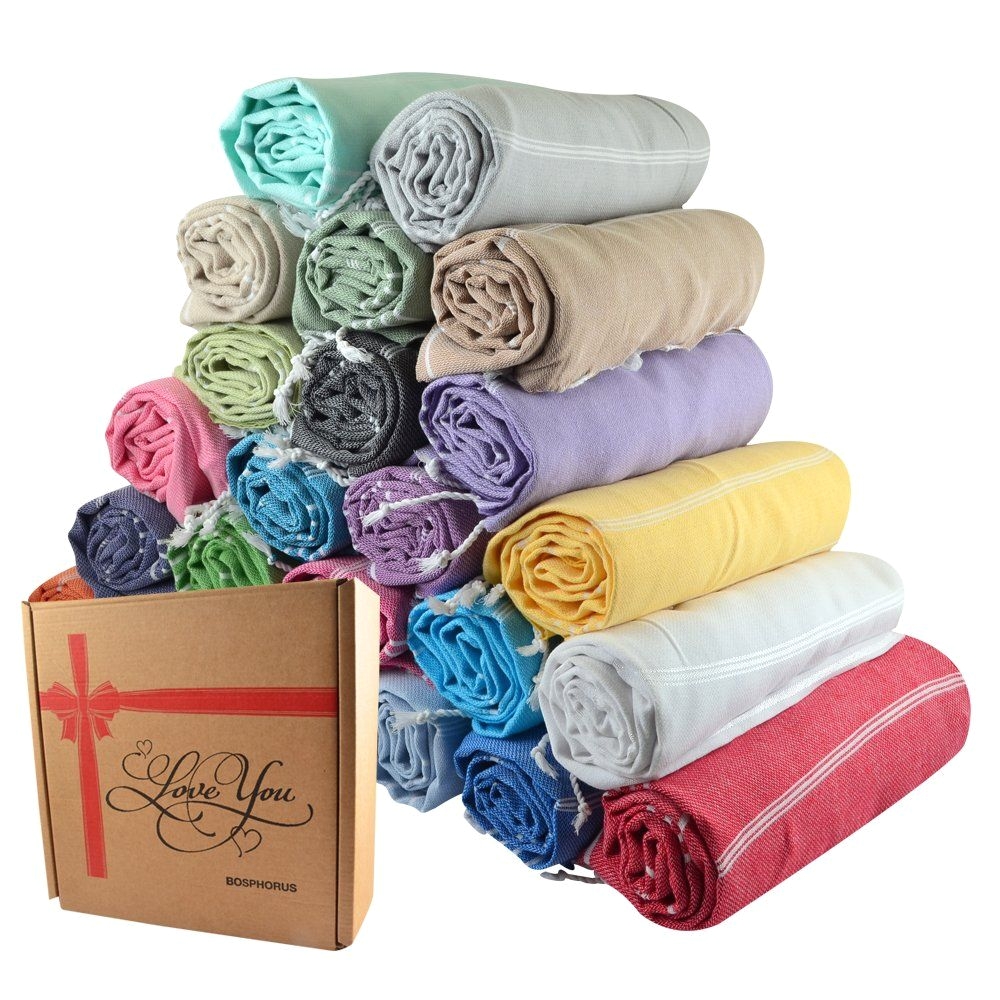 lamodahome cotton bath beach spa sauna hammam travel yoga gym yacht hamam towel wrap pareo fouta sarong peshtemal pestemal blanket set of 6 xl multicolor