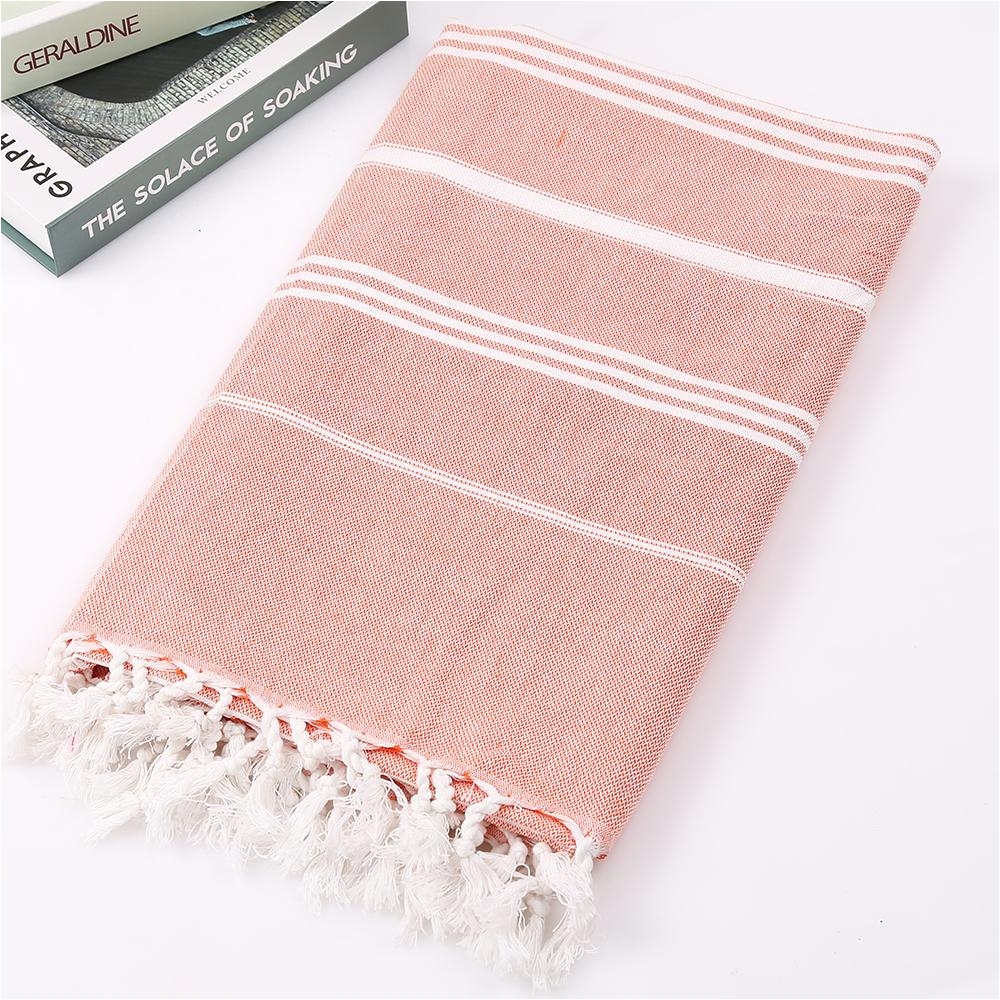 turkish beach towels 100 cotton stripes thin bath towel travel camping shawl sunscreen tassel tapestry 100180 cm online with 25 01 piece on