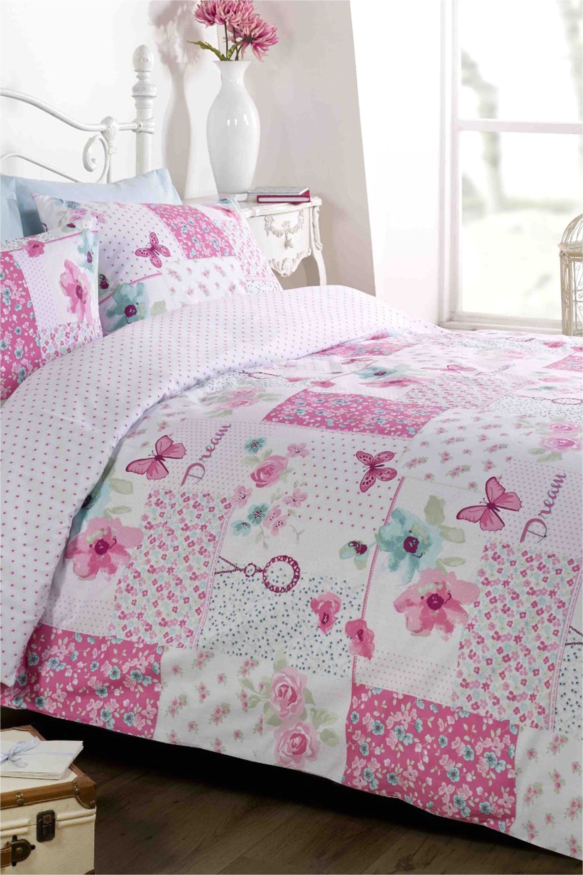 dream patchwork double bedding set pink double bhs