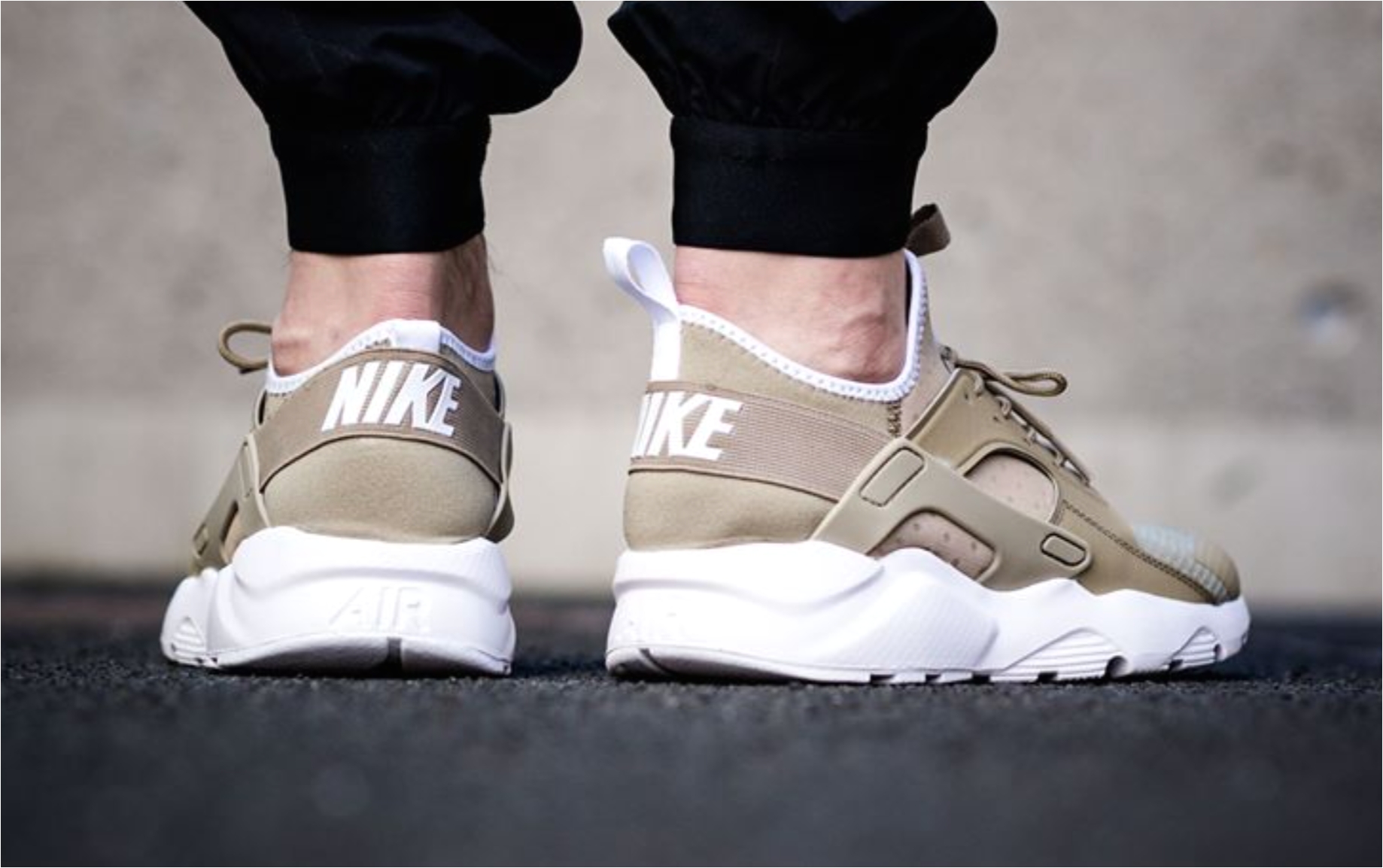 cheap nike air huarache ultra run khaki pale grey trainer uk