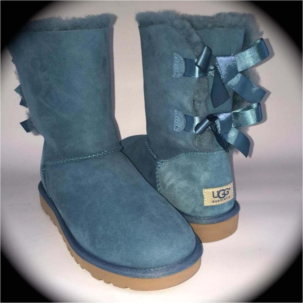 ugg australia 1002954 bailey bow light aquasize 7 by uggnew