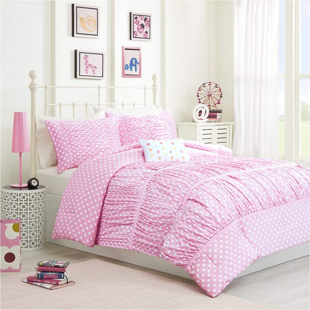 amazon com mizone lia 4 piece comforter set pink full queen home kitchen