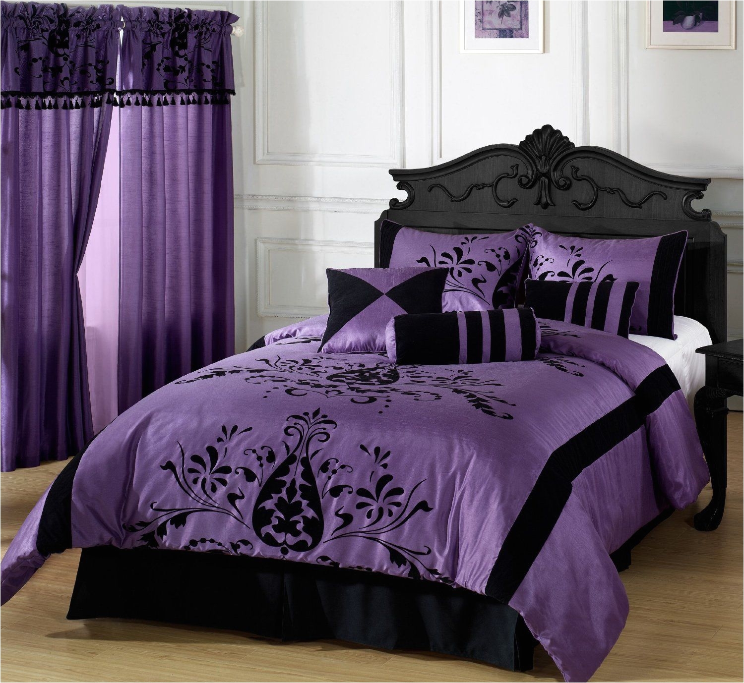 total fab deep dark purple comforters bedding sets