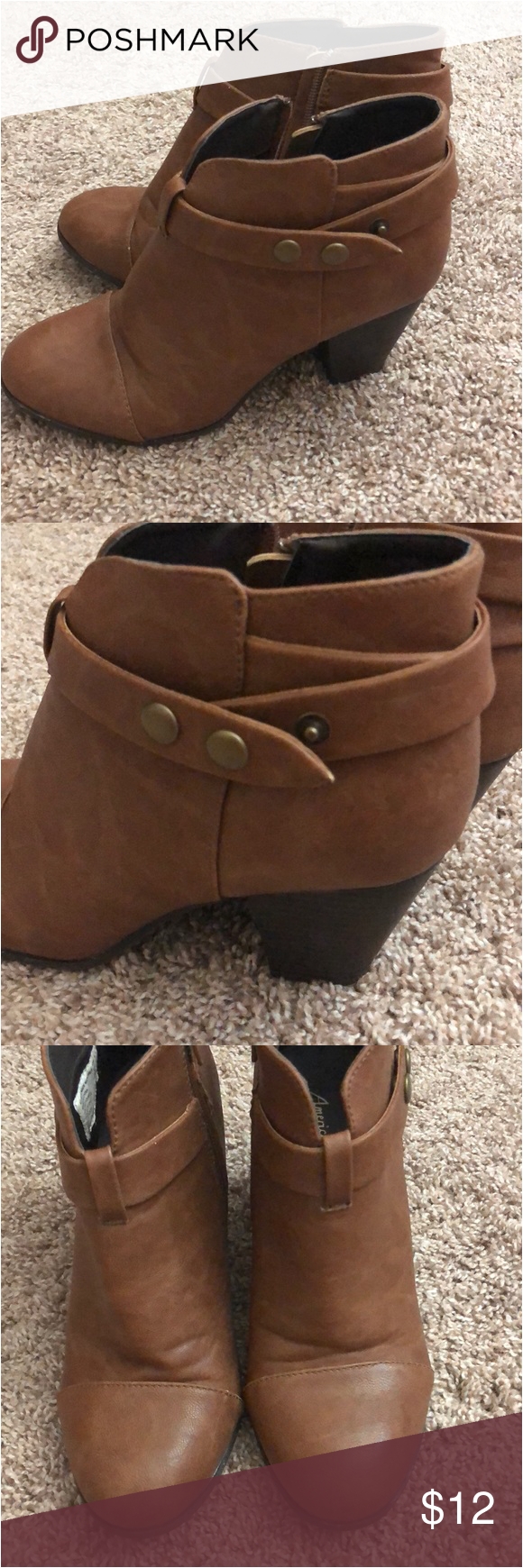 american eagle light brown heeled booties never worn american eagle light brown heeled booties size