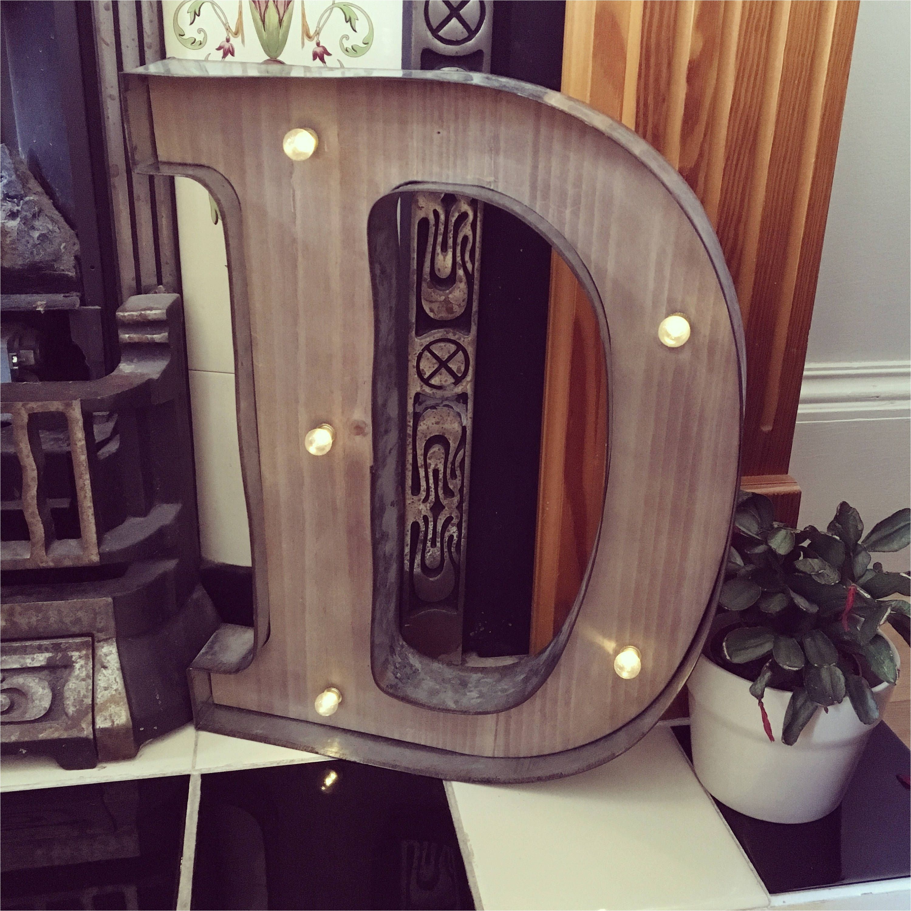 vintage wedding giant wooden led light up letter lights a z