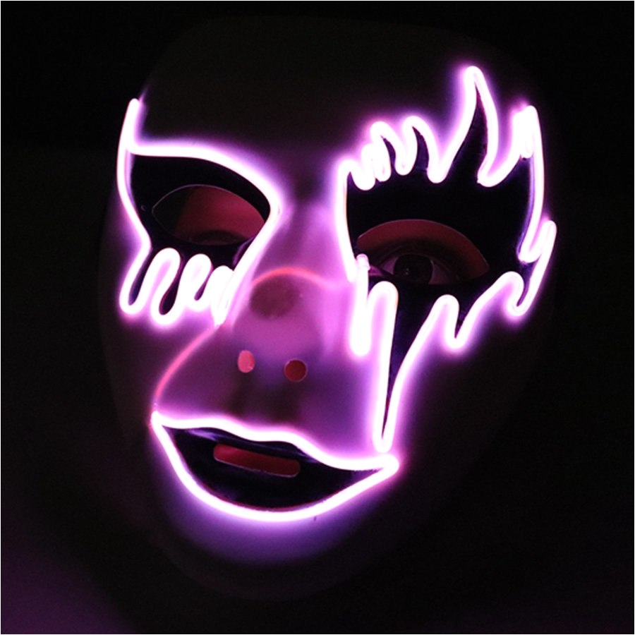 aliexpress com buy halloween full face mask party sound reactive led mask dance rave light up adjustable mask rave dropshipping sep1 from reliable party