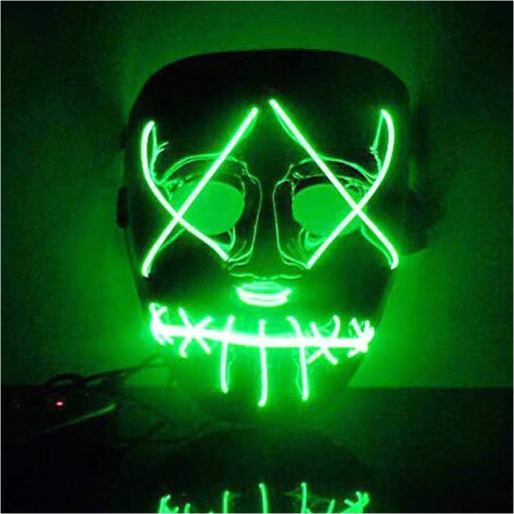 Light Up Masks for Raves Amazon Com Halloween Mask Led Light Up Funny Mask From the Purge