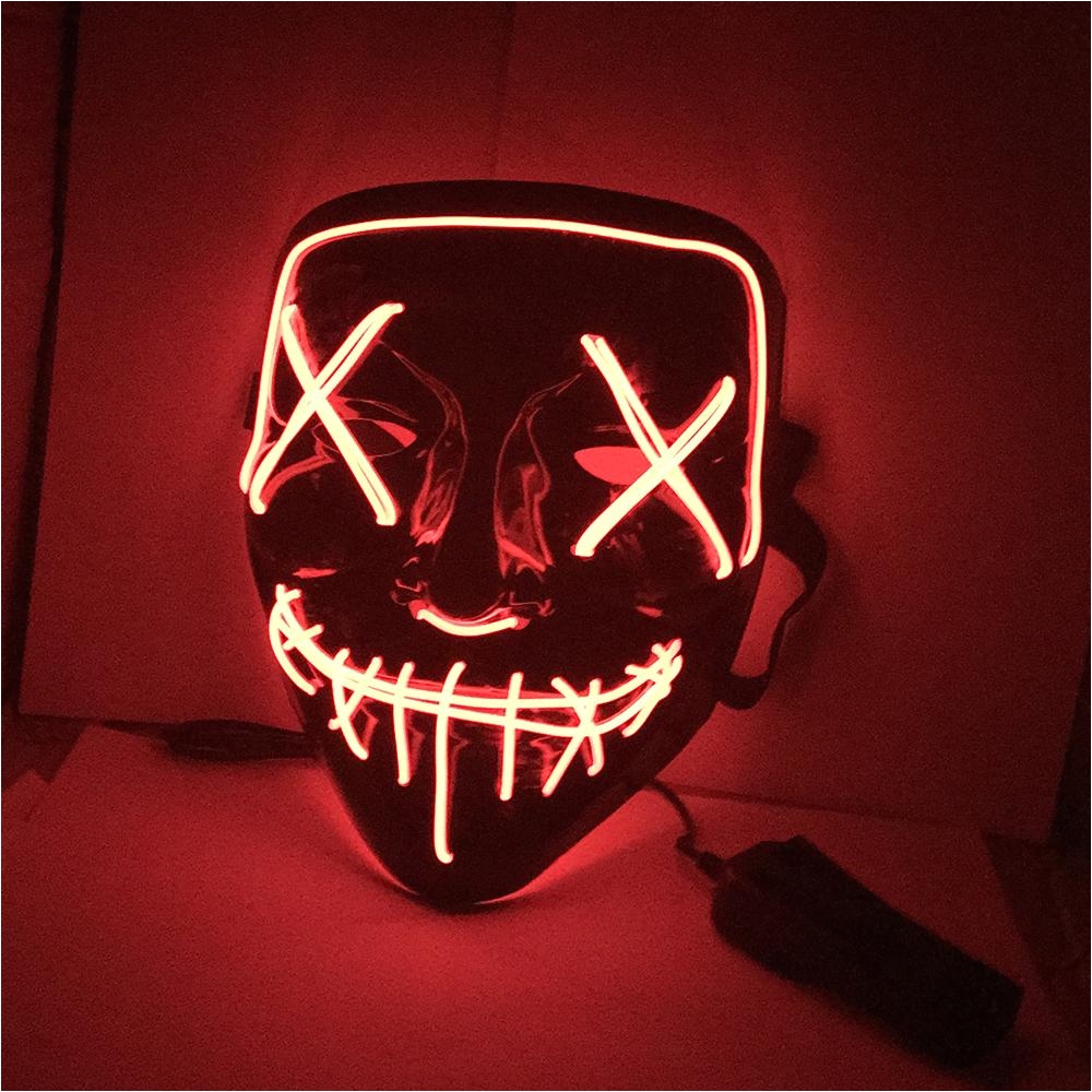 halloween mask led light up funny masks the purge election year great festival cosplay costume supplies party masks glow in dark wholesale led rave mask