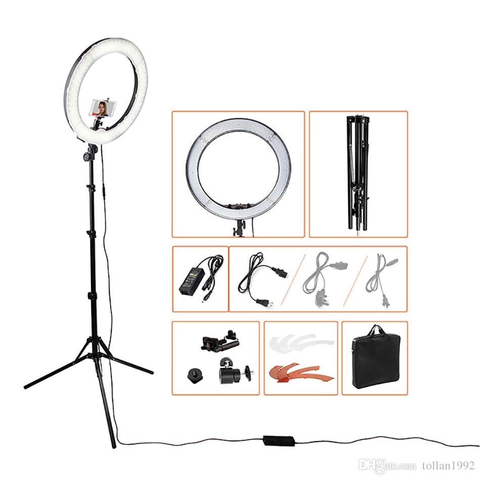 2018 camera photo studio phone video 55w led ring light 5500k photography dimmable makeup ring lamp with 185cm tripod from tollan1992 156 79 dhgate com