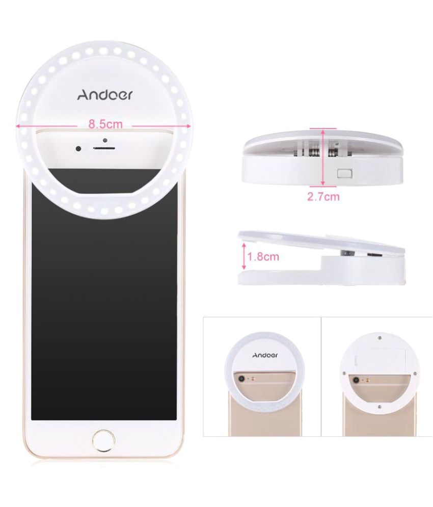 andoer clip on mini 36 led selfie ring light mobile selfie flash