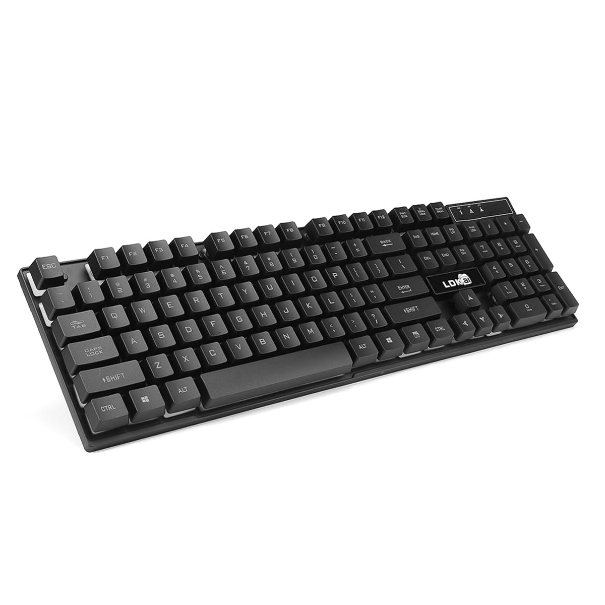 104 key full sized usb wired backlit gaming keyboard for desktop pc computer laptops