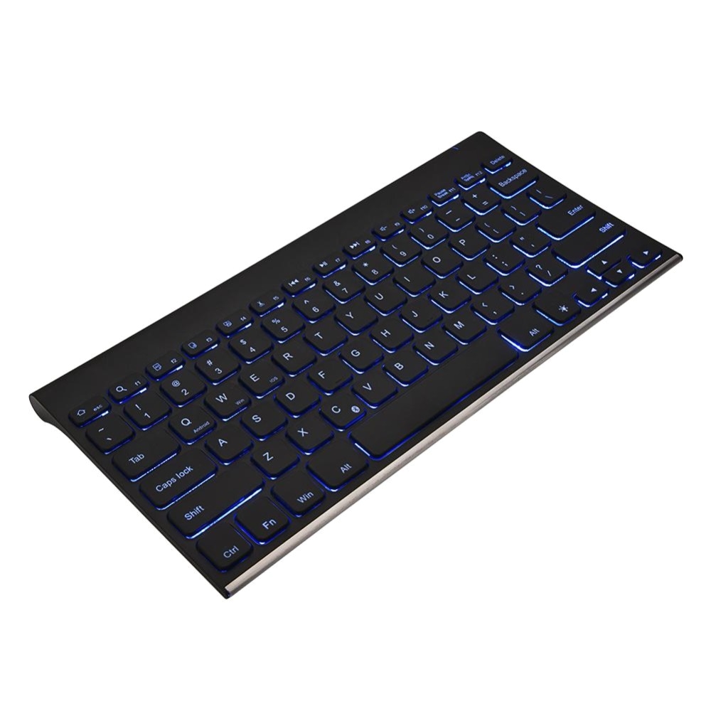 78 keys bluetooth wireless keyboard backlit rechargeable keyboards with led light for laptop phone macbook teclado inalambrico in keyboards from computer
