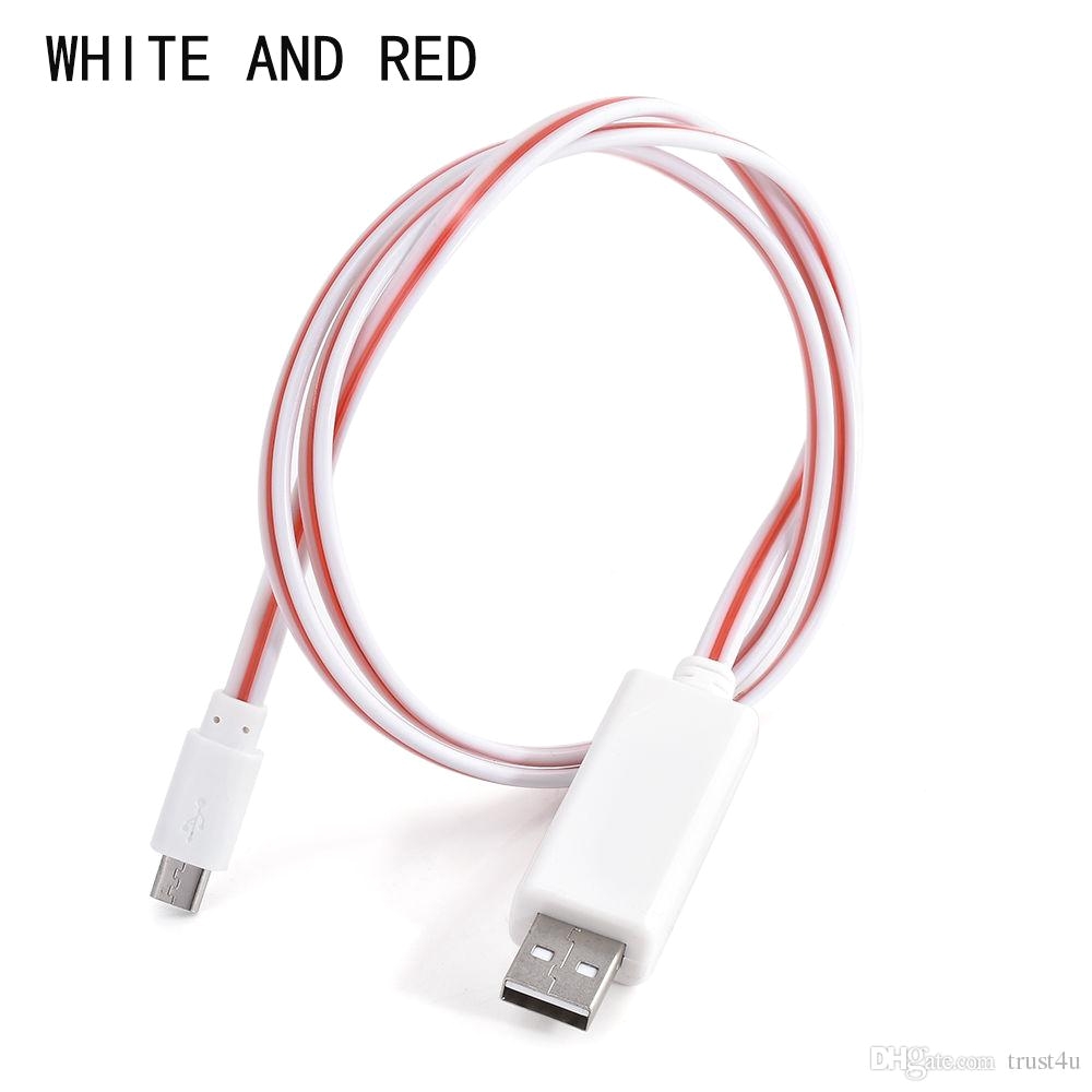 1m visible flowing led light up charging cable micro usb cables for android iphone cable opp