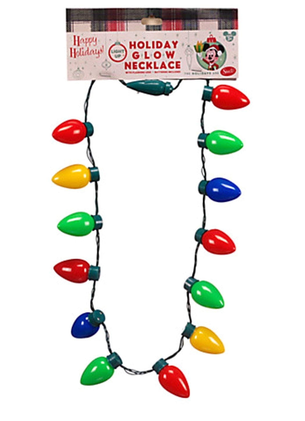 amazon com disney parks holiday christmas lights glow necklace flashing christmas tree led lights jewelry