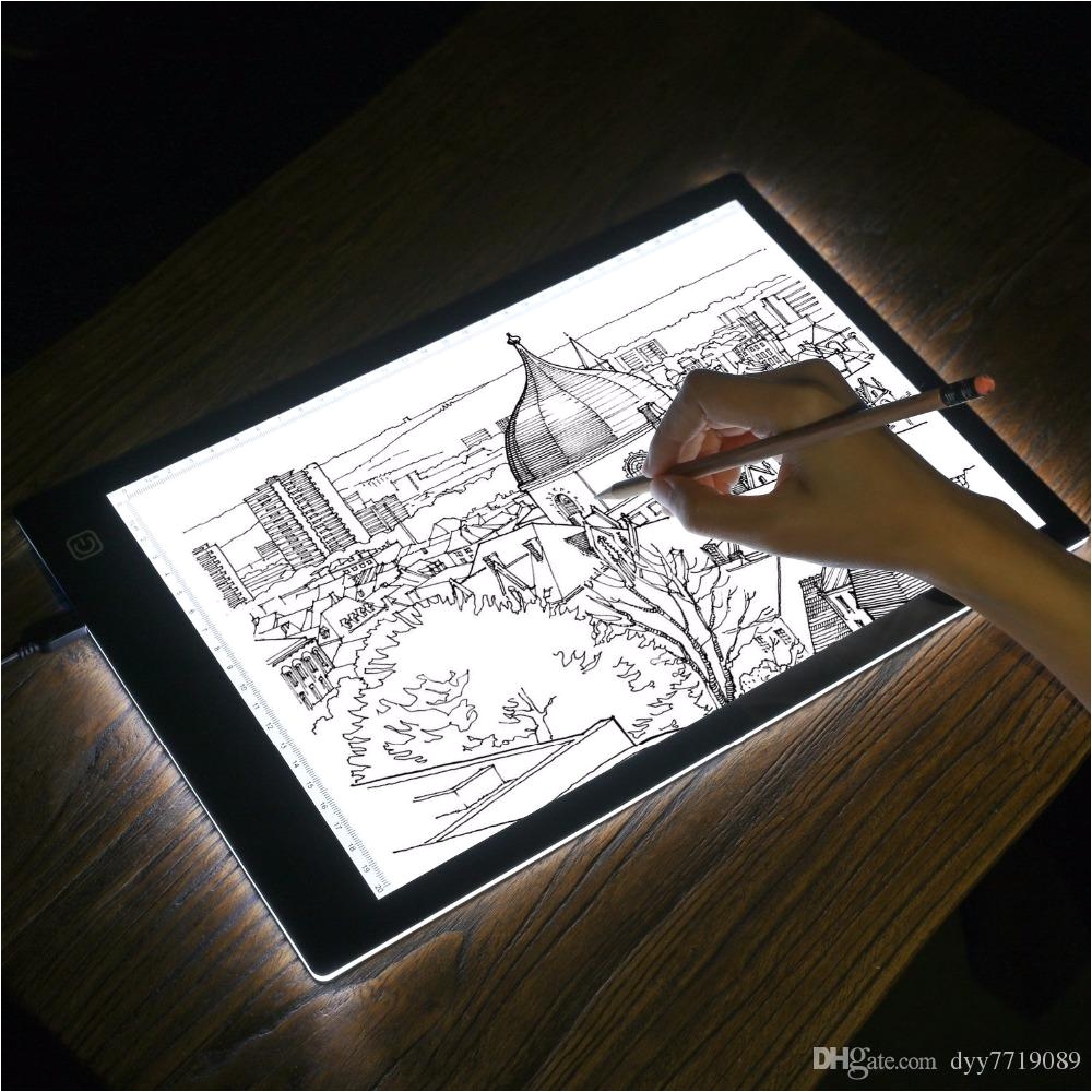 online cheap led lighted drawing board ultra a4 drawing table tablet light pad sketch book blank canvas for painting acrylic watercolor paint by dyy7719089