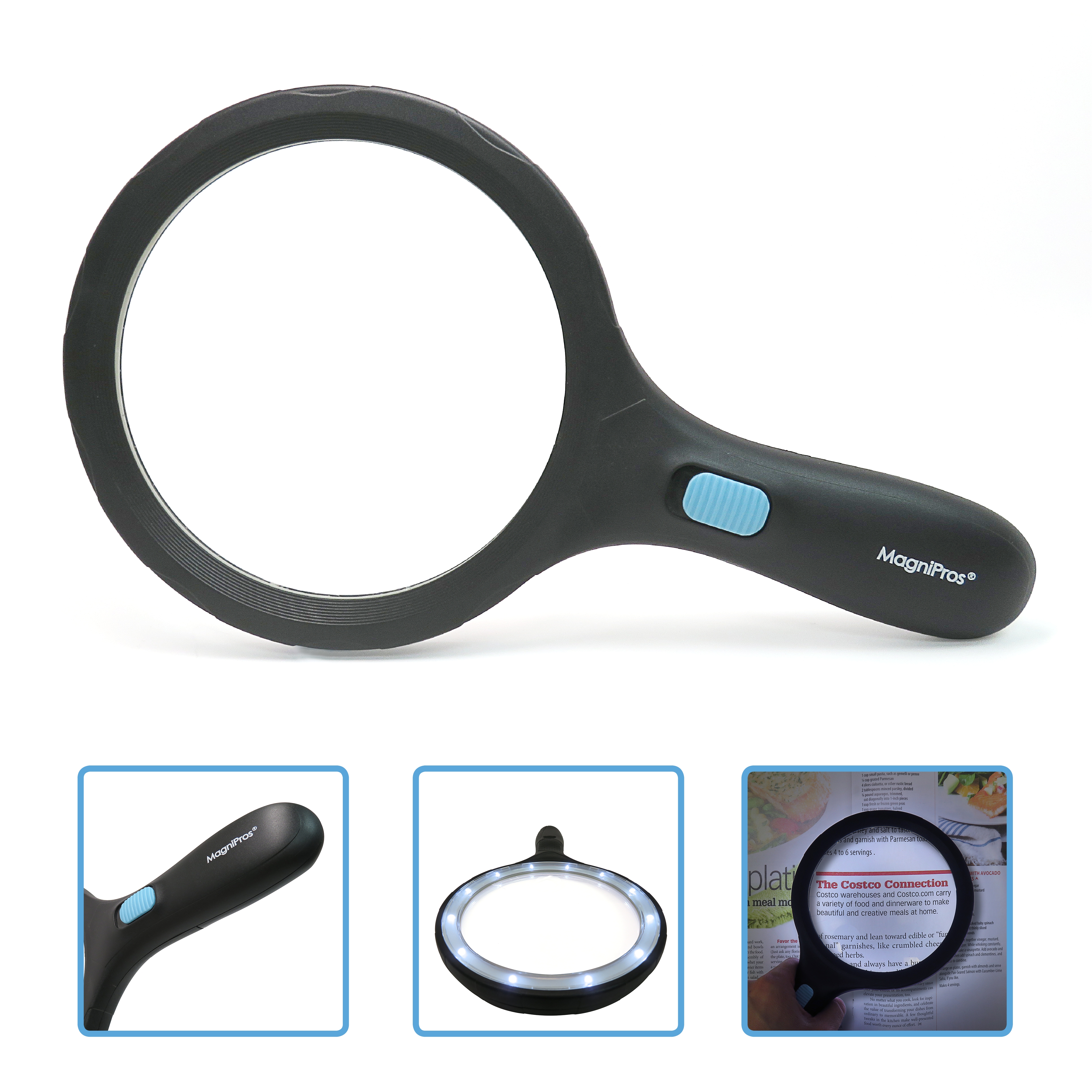 Lighted Magnifying Glass Walmart Magnipros 5 5 Jumbo Handheld Magnifying Glass with 12 Bright Led