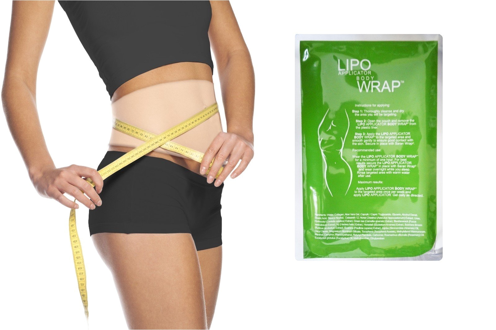 amazon com ultimate body wrap lipo applicator wrap 5 wraps it works for inch loss tone and contouring body shaping beauty