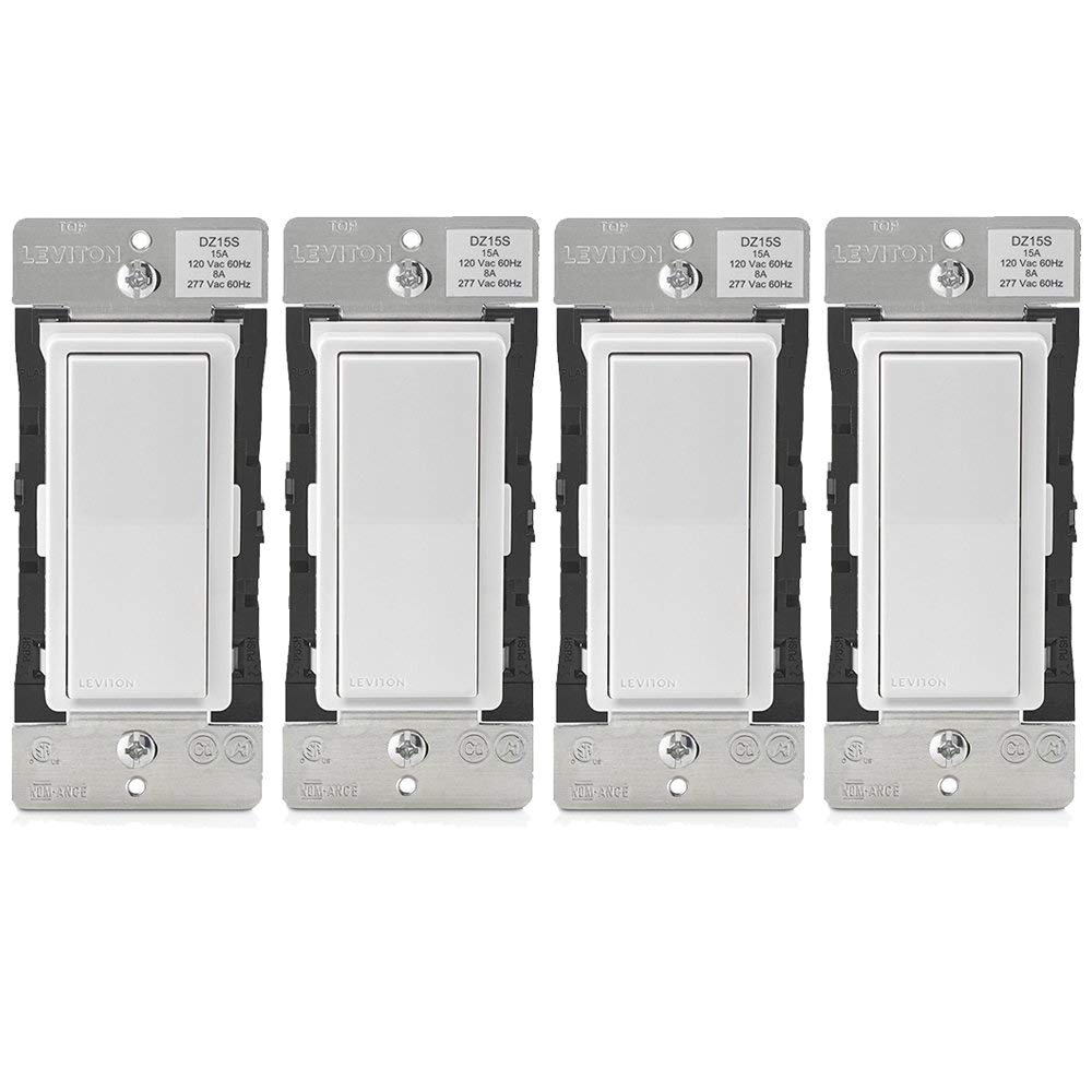 leviton dz15s 1bz decora smart switch with z wave plus technology 4 pack amazon com