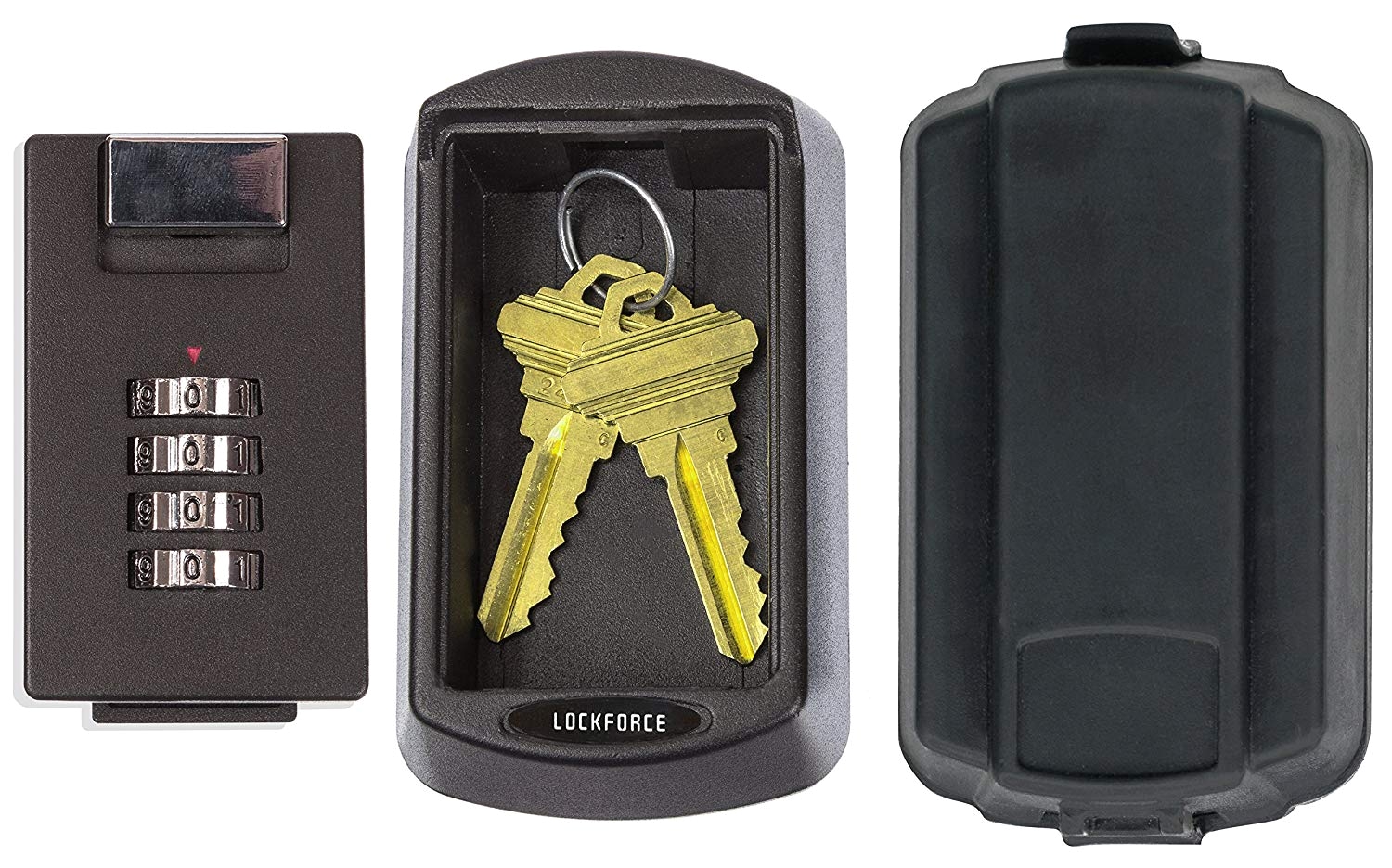 lockforce key lock box waterproof case and premium wall mount kit included master key storage box for outside perfect for realtors family