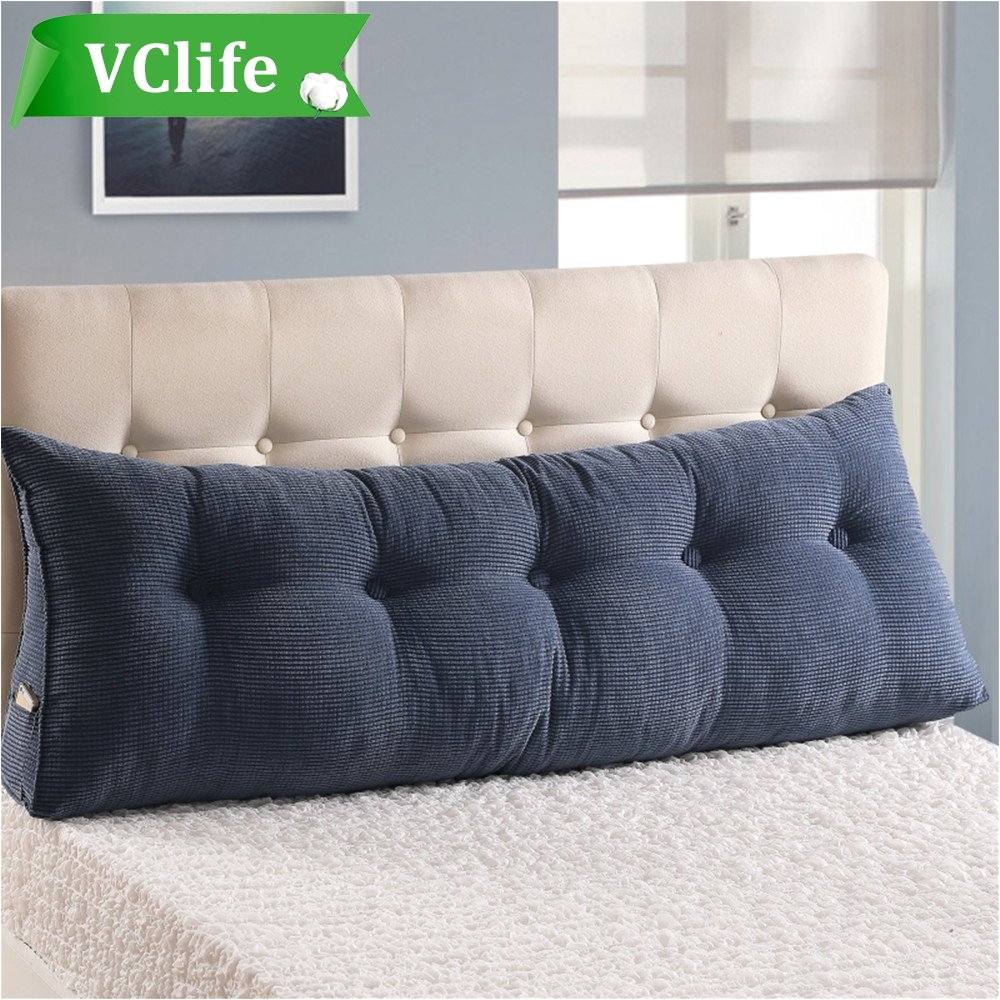vclife reading pillow for adults kids cotton large filled triangular wedge cushion sofa bed backrest positioning