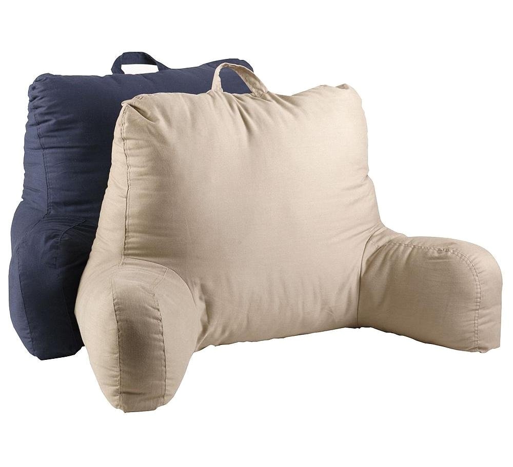 twill navy bedrest reading arm pillow back support bed rest by colormate product image